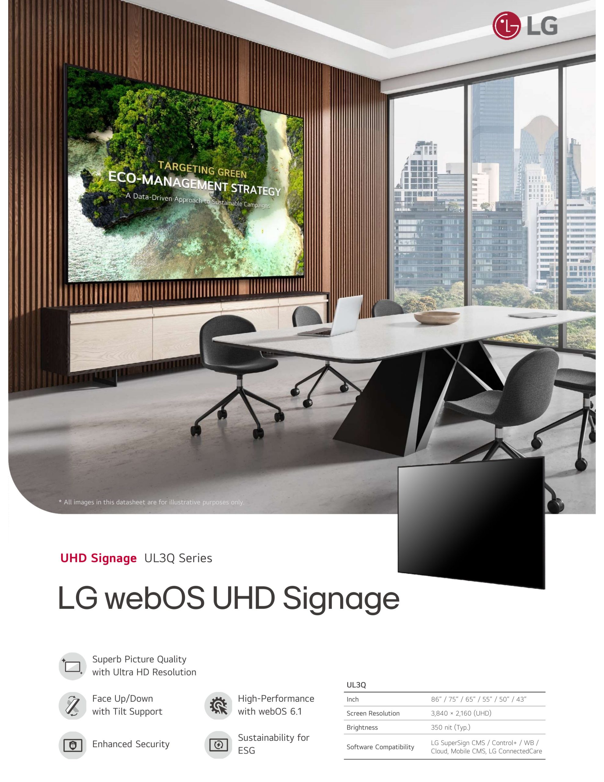 LG 75" 4K UHD Signage datasheet