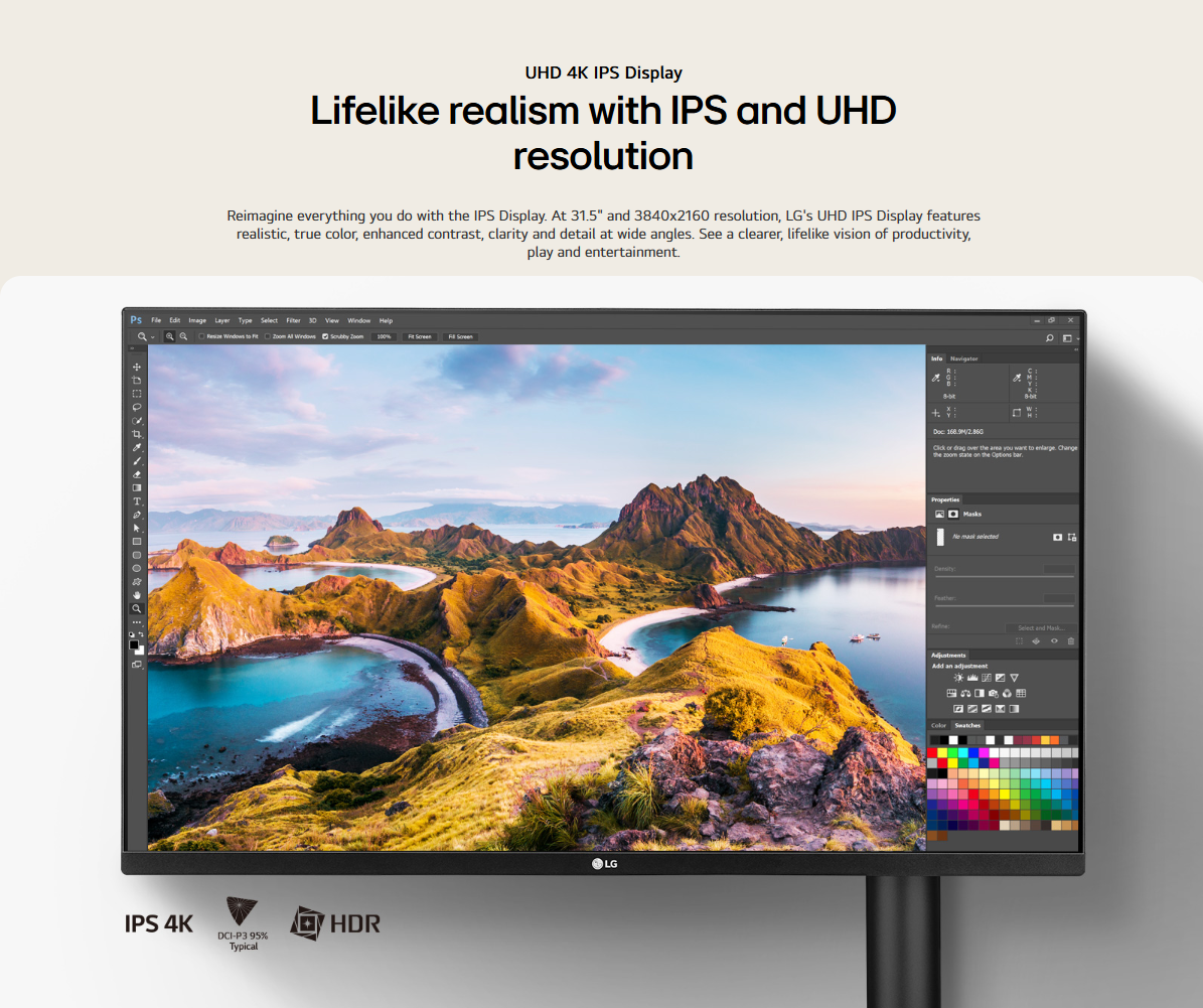LG UltraFine 32" IPS Display Monitor with Ergo Stand UHD
