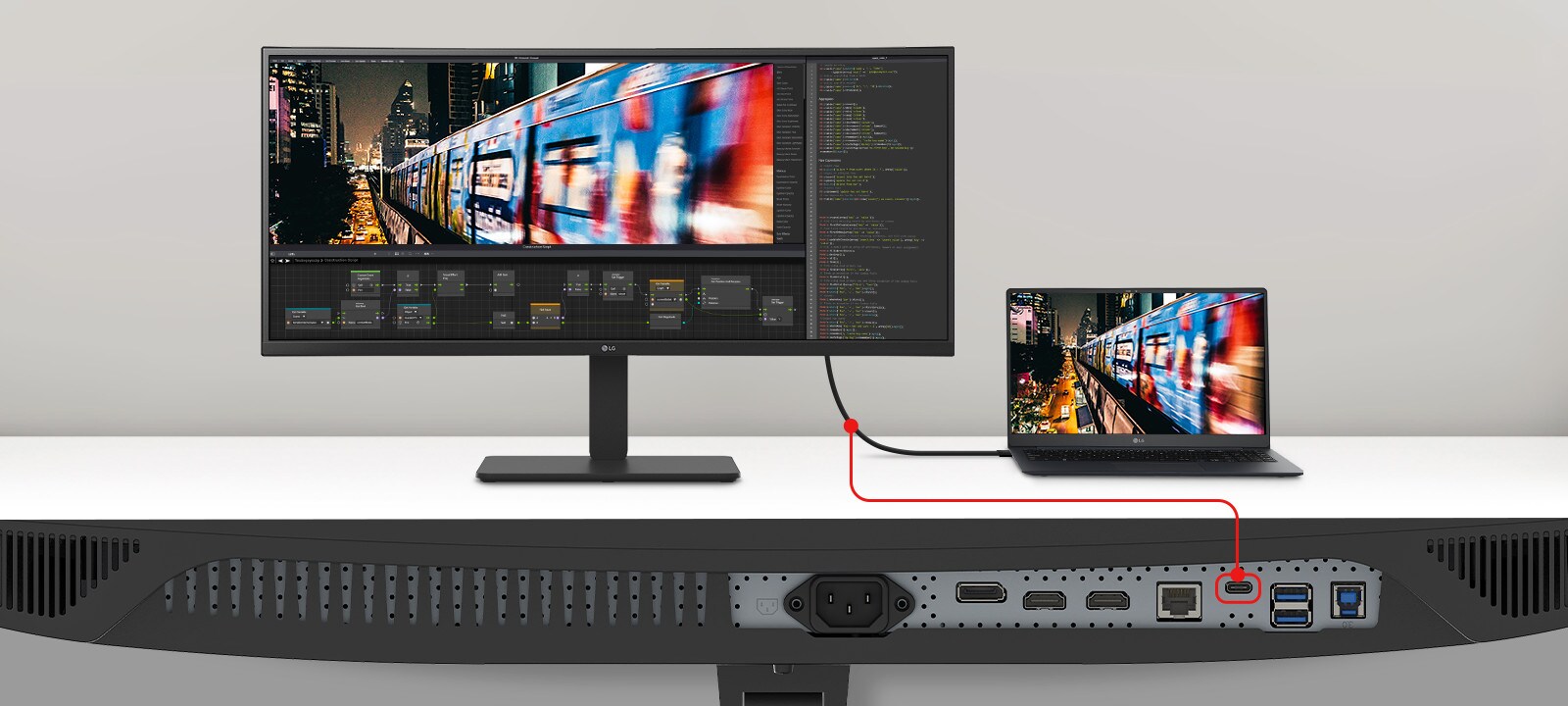 LG 34BA85QE-B USB-C