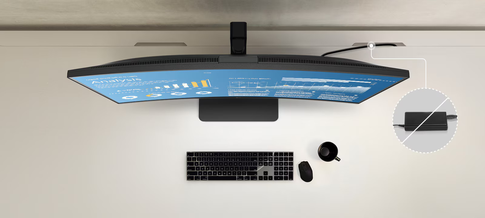 LG 34BA85QE-B cable management