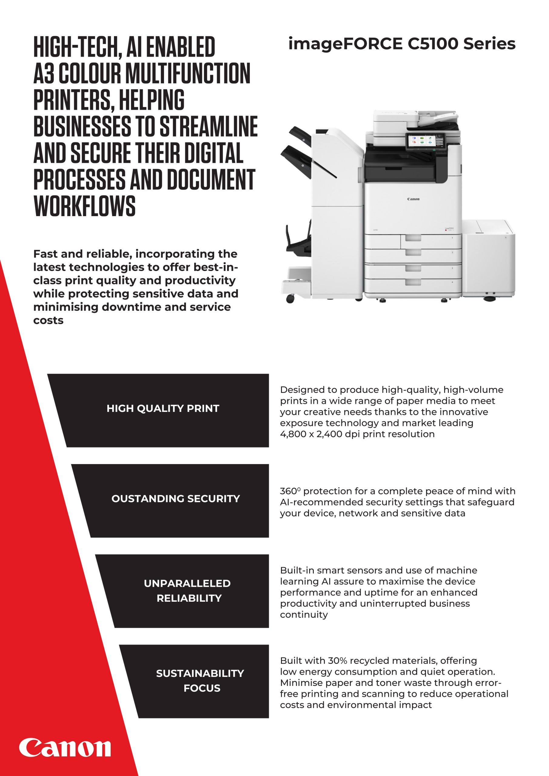 Canon imageFORCE C5160 datasheet