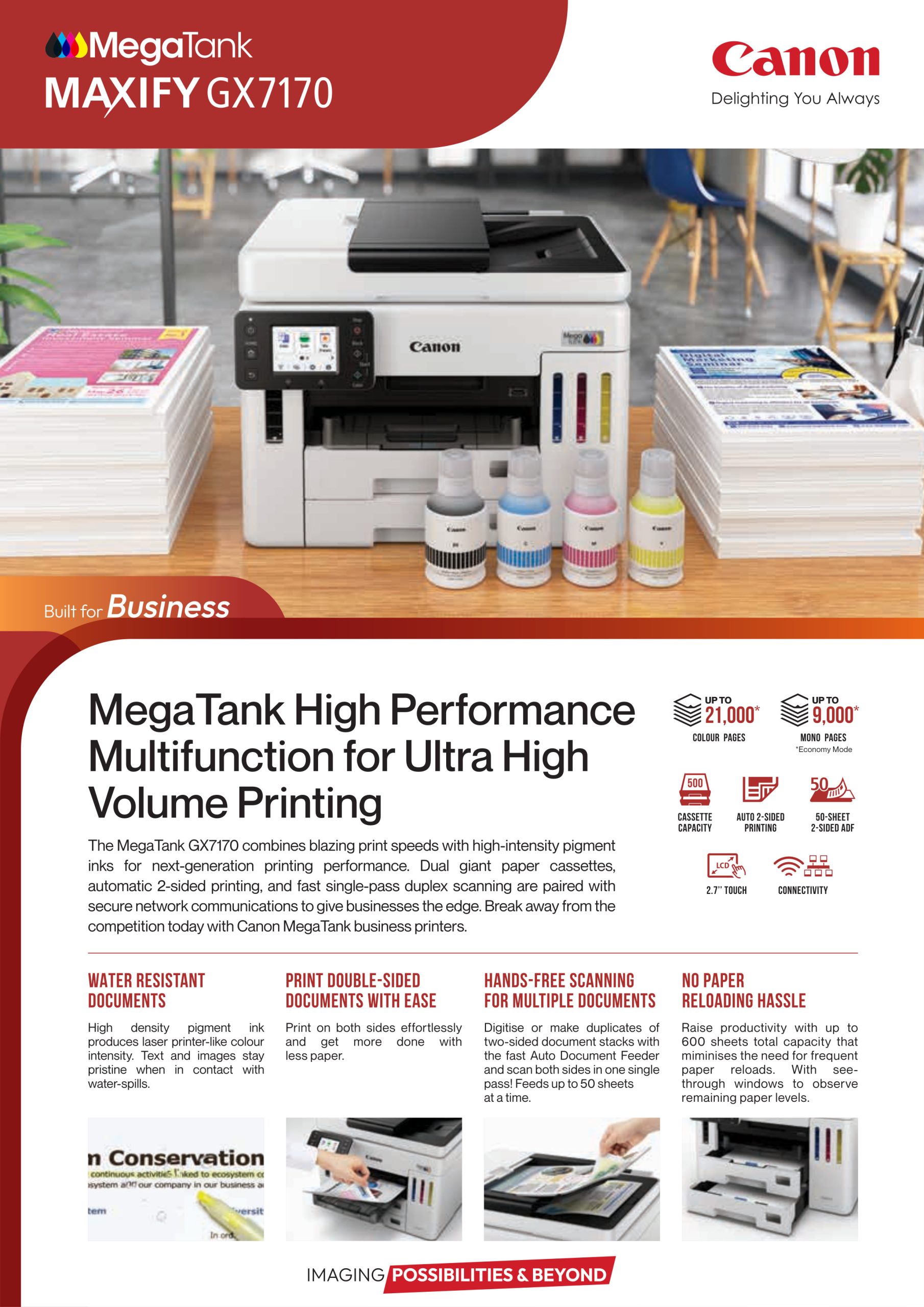 Canon MAXIFY MegaTank GX7170 brochure