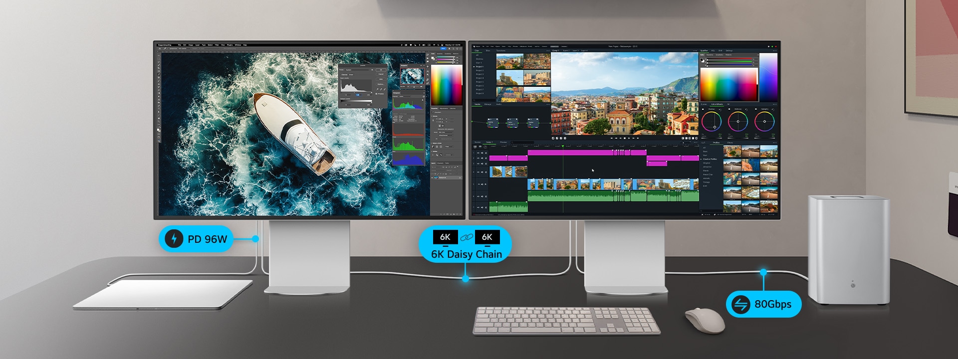 LG Ultrafine evo 6K daisy chain