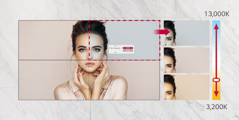 LG Video Wall Color Adjustment