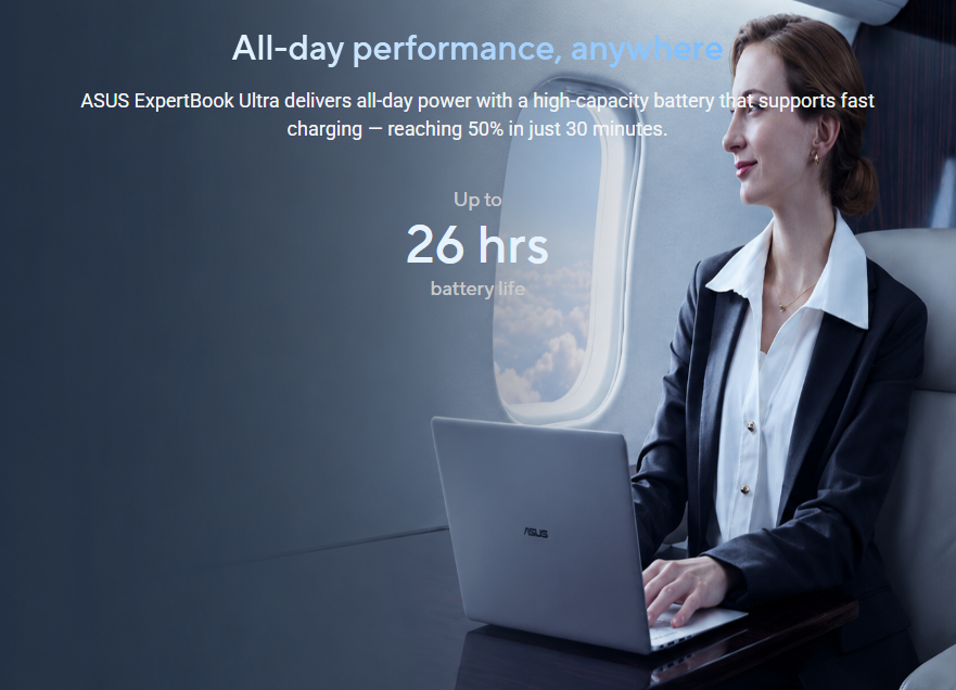ASUS ExpertBook Ultra battery life