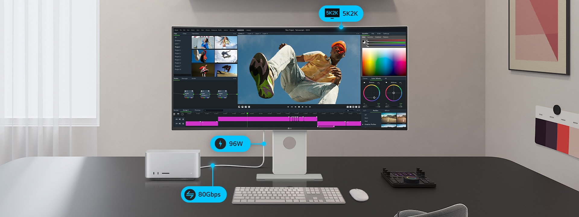 LG 40U990A-W UltraFine 5K2K 96W power delivery