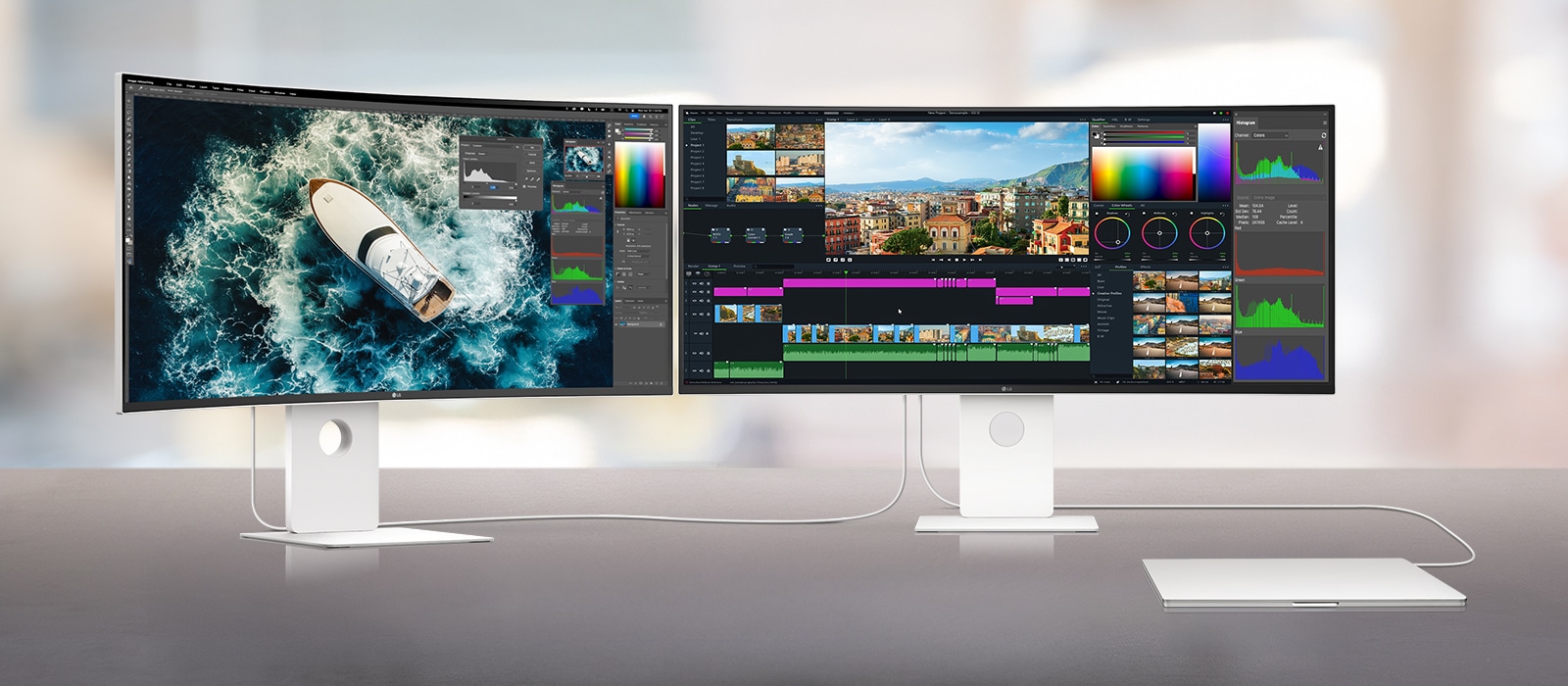LG 40U990A-W UltraFine 5K2K daisy chain